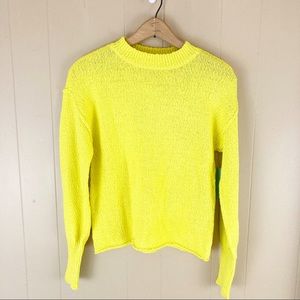 Abound Knit Sweater Neon Yellow Small NWT